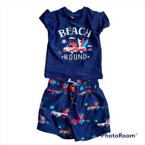 Infant Boys Swimming Suit Top and Bottom size 9 Months